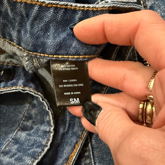 Social Collision Zip Off Blue Denim Convertible Midi Cargo Skirt size SM - Picture 12 of 14